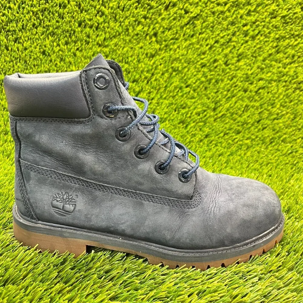 Timberland 6 Inch Premium Boys Size 5Y Blue Athletic Outdoor Hiking Shoes Boots